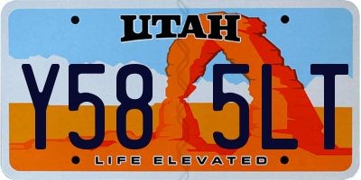 UT license plate Y585LT