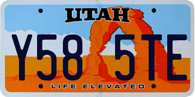 UT license plate Y585TE