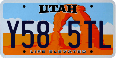 UT license plate Y585TL