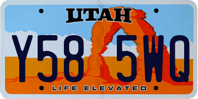 UT license plate Y585WQ