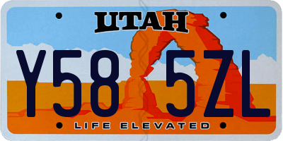UT license plate Y585ZL