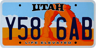 UT license plate Y586AB