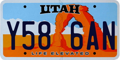 UT license plate Y586AN