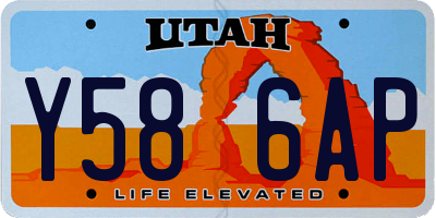 UT license plate Y586AP