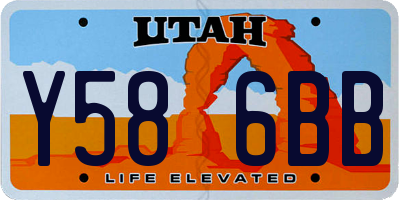 UT license plate Y586BB