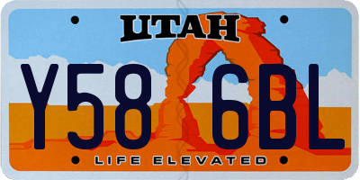 UT license plate Y586BL