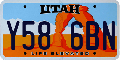 UT license plate Y586BN
