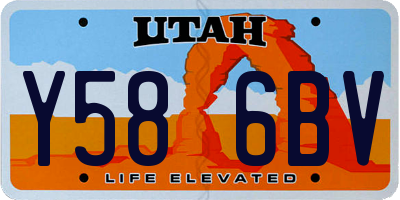 UT license plate Y586BV