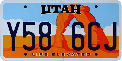 UT license plate Y586CJ