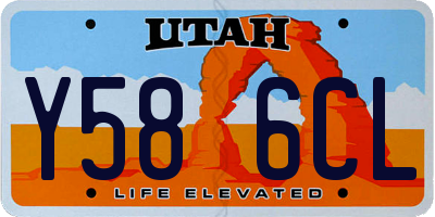 UT license plate Y586CL