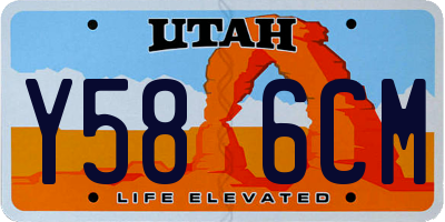 UT license plate Y586CM