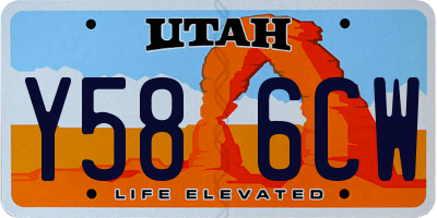 UT license plate Y586CW
