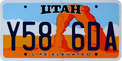UT license plate Y586DA