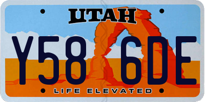 UT license plate Y586DE