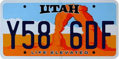 UT license plate Y586DF