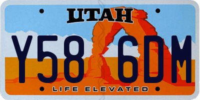 UT license plate Y586DM
