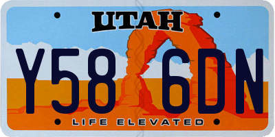 UT license plate Y586DN