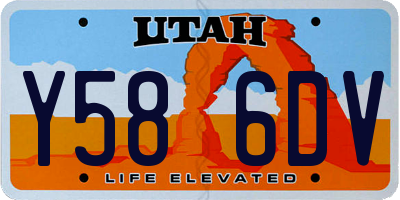 UT license plate Y586DV