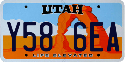 UT license plate Y586EA