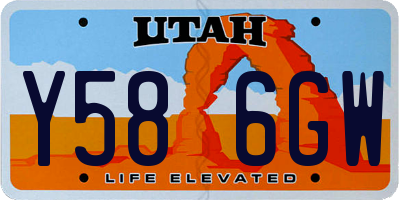 UT license plate Y586GW