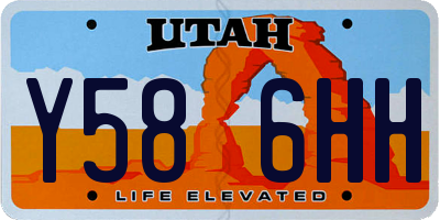 UT license plate Y586HH
