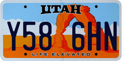 UT license plate Y586HN