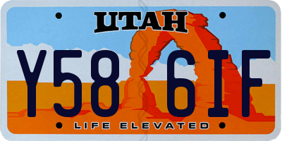 UT license plate Y586IF