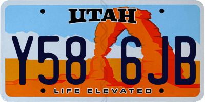 UT license plate Y586JB