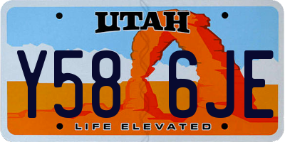 UT license plate Y586JE