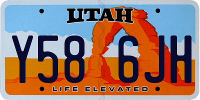 UT license plate Y586JH