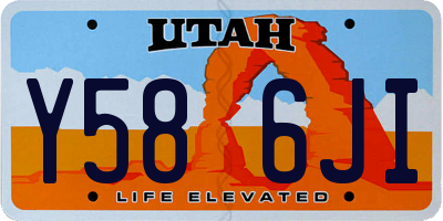 UT license plate Y586JI