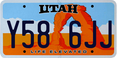 UT license plate Y586JJ