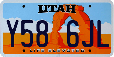 UT license plate Y586JL