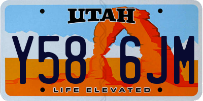 UT license plate Y586JM