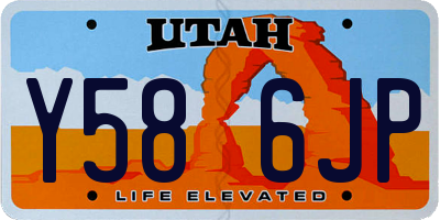 UT license plate Y586JP