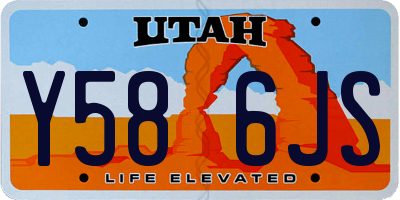 UT license plate Y586JS