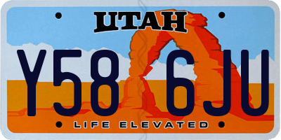 UT license plate Y586JU