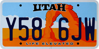 UT license plate Y586JW