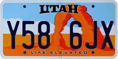 UT license plate Y586JX