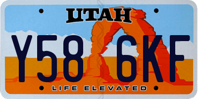 UT license plate Y586KF