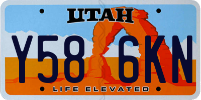 UT license plate Y586KN