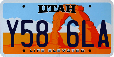 UT license plate Y586LA