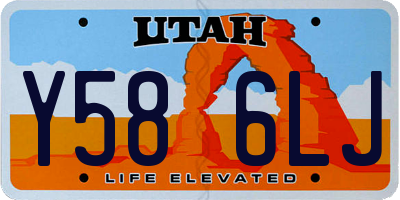 UT license plate Y586LJ