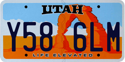 UT license plate Y586LM