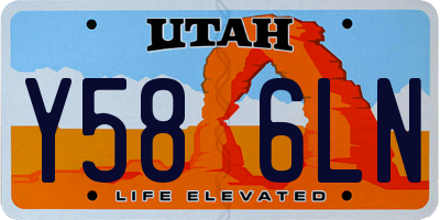 UT license plate Y586LN