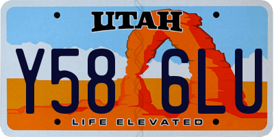 UT license plate Y586LU