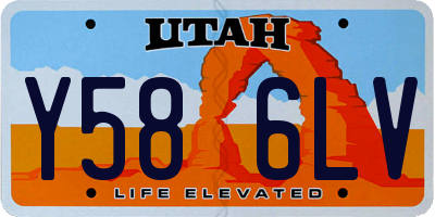 UT license plate Y586LV