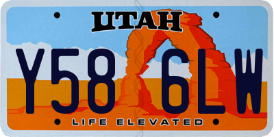 UT license plate Y586LW