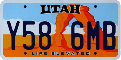 UT license plate Y586MB