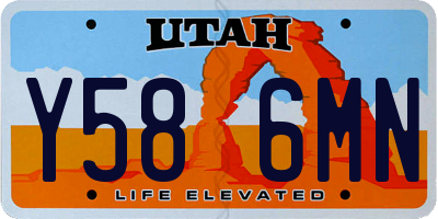 UT license plate Y586MN
